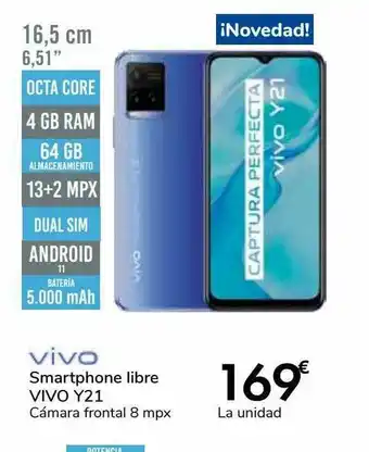 Carrefour Smartphone Libre Vivo Y21 oferta