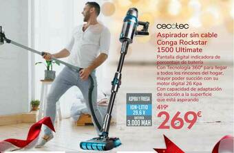Carrefour Cecotec Aspirador Sin Cable Conga Rockstar 1500 Ultimate oferta