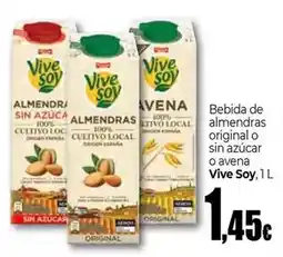 Unide Supermercados Vivesoy - bebida de almendras original o sin azucar o avena oferta