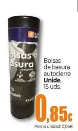 Unide Supermercados Unide - bolsas de basura autocierre oferta