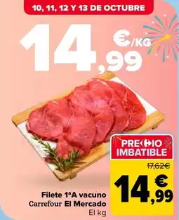 Carrefour Filete 1ªA vacuno Carrefour El Mercado oferta