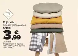 Carrefour Tex home - cojín silla oferta