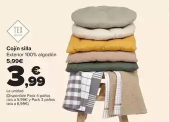 Carrefour Tex home - cojín silla oferta