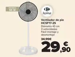 Carrefour Carrefour home - ventilador de pie hcsf17-25 oferta