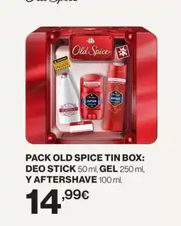 Hipercor Inside - pack old spice tin box: deo stick oferta