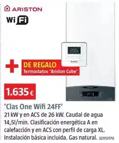 Bauhaus Ariston - caldera de gas 'clas one wifi 24ff' oferta