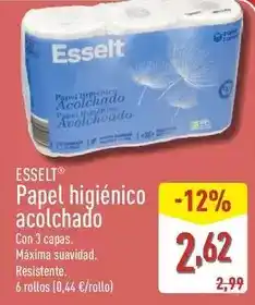 ALDI Esselt - papel higienico acolchado oferta