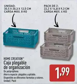 ALDI Home creation - caja plegable de organizacion oferta