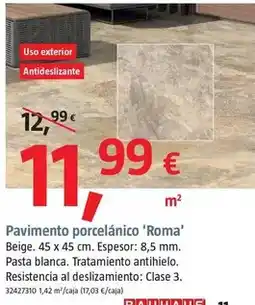 Bauhaus Pavimento porcelánico 'roma' oferta
