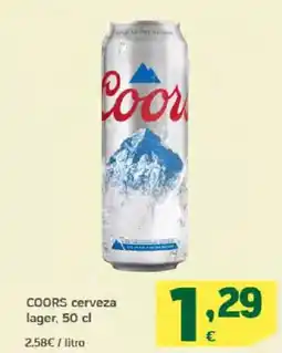 HiperDino COORS cerveza lager oferta
