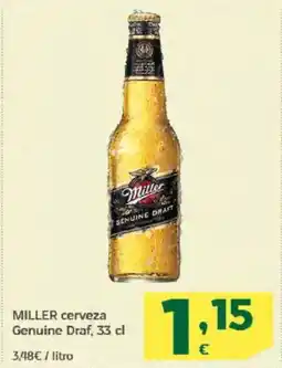 HiperDino MILLER cerveza Genuine Draf oferta