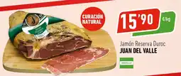 Supermercados Deza JUAN DEL VALLE Jamón Reserva Duroc oferta