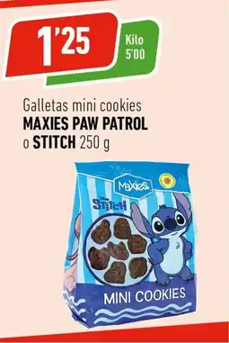 Supermercados Deza MAXIES PAW PATROL 0 STITCH Galletas mini cookies oferta