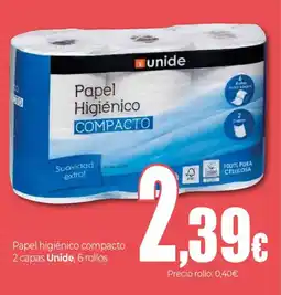 UDACO UNIDE Papel higiénico compacto oferta