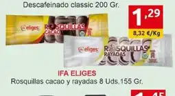 Supermercados Extremadura IFA ELIGES Rosquillas cacao y rayadas oferta
