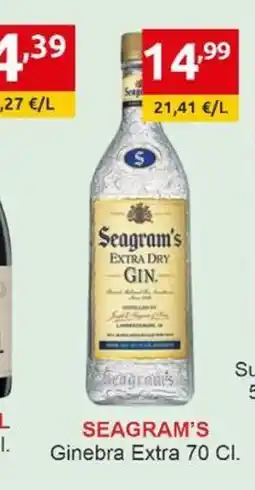 Supermercados Extremadura SEAGRAM'S Ginebra Extra oferta
