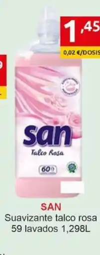 Supermercados Extremadura SAN Suavizante talco rosa 59 lavados oferta