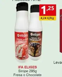 Supermercados Extremadura IFA ELIGES Sirope Fresa o Chocolate oferta