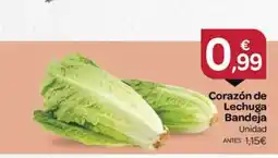 Supermercados El Jamón Corazón de Lechuga Bandeja oferta