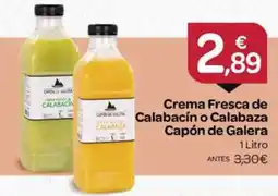 Supermercados El Jamón Crema Fresca de Calabacín o Calabaza oferta