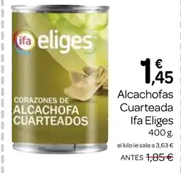 Supermercados El Jamón IFA ELIGES Alcachofas Cuarteada oferta