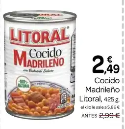 Supermercados El Jamón LITORAL Cocido Madrileño oferta