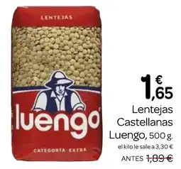 Supermercados El Jamón LUENGO Lentejas Castellanas oferta