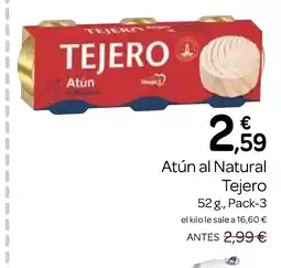 Supermercados El Jamón TEJERO Atún al Natural oferta