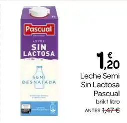 Supermercados El Jamón PASCUAL Leche Semi Sin Lactosa oferta
