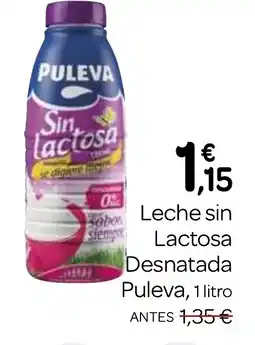 Supermercados El Jamón PULEVA Leche sin Lactosa Desnatada oferta