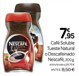 Supermercados El Jamón NESCAFÉ Café Soluble Tueste Natural o Descafeinado oferta