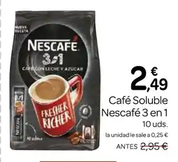 Supermercados El Jamón NESCAFÉ Café Soluble 3 en 1 oferta