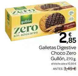 Supermercados El Jamón GULLÓN Galletas Digestive Choco Zero oferta