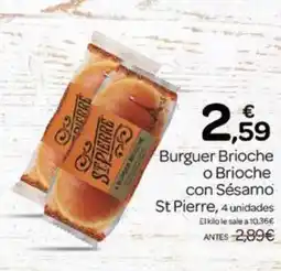 Supermercados El Jamón ST PIERRE Burguer Brioche o Brioche con Sésamo oferta