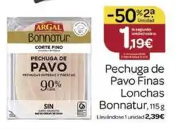 Supermercados El Jamón BONNATUR Pechuga de Pavo Finas Lonchas oferta