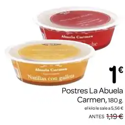 Supermercados El Jamón Postres La Abuela Carmen oferta