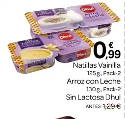 Supermercados El Jamón DHUL Natillas Vainilla oferta