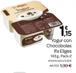 Supermercados El Jamón IFA ELIGES Yogur con Chocobolas oferta