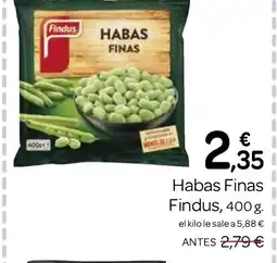 Supermercados El Jamón FINDUS Habas Finas oferta