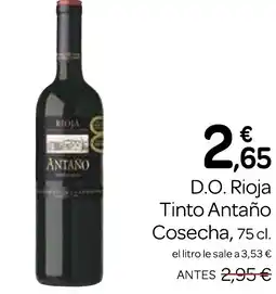 Supermercados El Jamón D.O. Rioja Tinto Antaño Cosecha oferta
