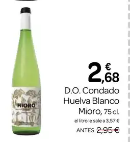 Supermercados El Jamón MIORO D.O. Condado Huelva Blanco oferta