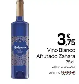 Supermercados El Jamón ZAHARA Vino Blanco Afrutado oferta