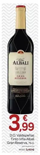 Supermercados El Jamón D.O. Valdepeñas Tinto Viña Albali Gran Reserva oferta