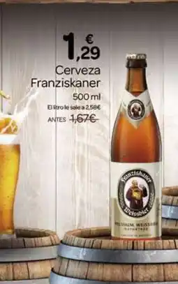 Supermercados El Jamón FRANZISKANER Cerveza oferta