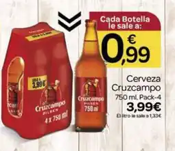 Supermercados El Jamón CRUZCAMPO Cerveza oferta