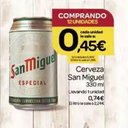 Supermercados El Jamón SAN MIGUEL Cerveza oferta
