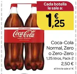 Supermercados El Jamón COCA-COLA Normal, Zero o Zero-Zero oferta