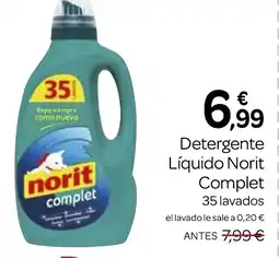 Supermercados El Jamón NORIT Detergente Líquido oferta
