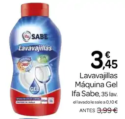 Supermercados El Jamón IFA SABE Lavavajillas Máquina Gel oferta