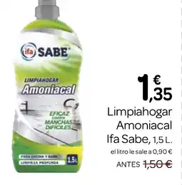 Supermercados El Jamón IFA SABE Limpiahogar Amoniacal oferta